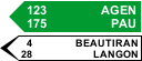 Panneau bretelle d'autoroute